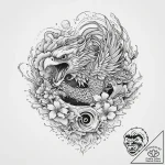 Tattoo sketch hands with an eagle, ink illust… – tattoo sketch (№1759467159_0, 03.10.2025 04:52) — tattoovalue.net