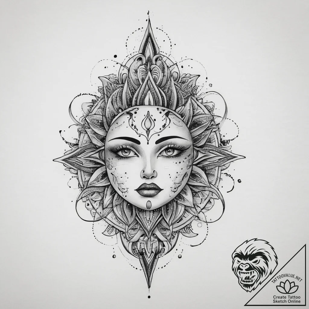 Tattoo sketch cosmic entity, tattoo flash she... - tattoo sketch (№1759467954_0, 03.10.2025 05:05) — tattoovalue.net