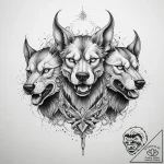 Tattoo sketch cerberus, ink illustration for… – tattoo sketch (№1759468152_0, 03.10.2025 05:09) — tattoovalue.net