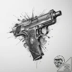 Tattoo sketch machine gun bullets, tattoo ske… – tattoo sketch (№1759468942_0, 03.10.2025 05:22) — tattoovalue.net