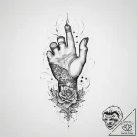Tattoo sketch hands with a scroll, tattoo lin… – tattoo sketch (№1759469203_0, 03.10.2025 05:26) — tattoovalue.net
