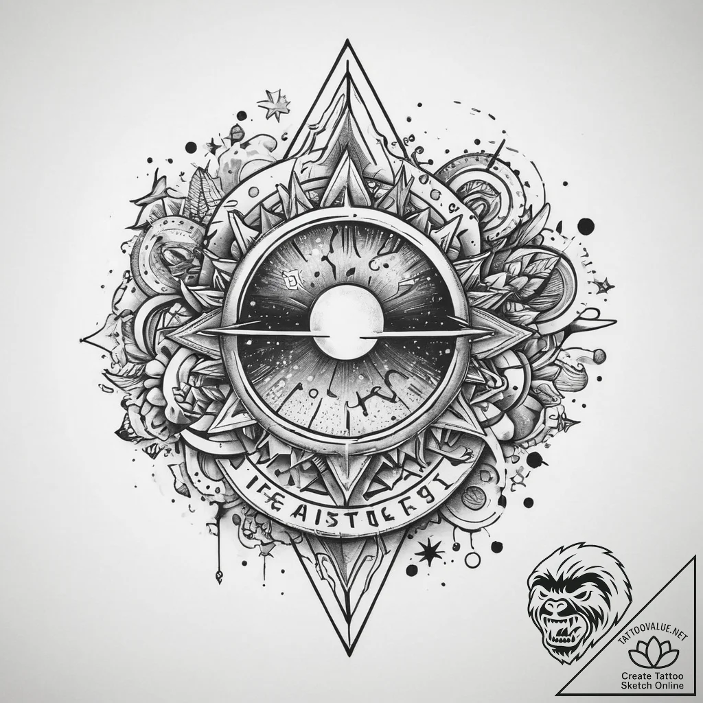 Tattoo sketch cosmos, tattoo drawing outline,... - tattoo sketch (№1759469667_0, 03.10.2025 05:34) — tattoovalue.net