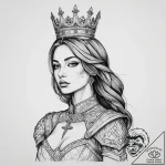 Tattoo sketch soldier with a queen, tattoo li… – tattoo sketch (№1759470321_0, 03.10.2025 05:45) — tattoovalue.net