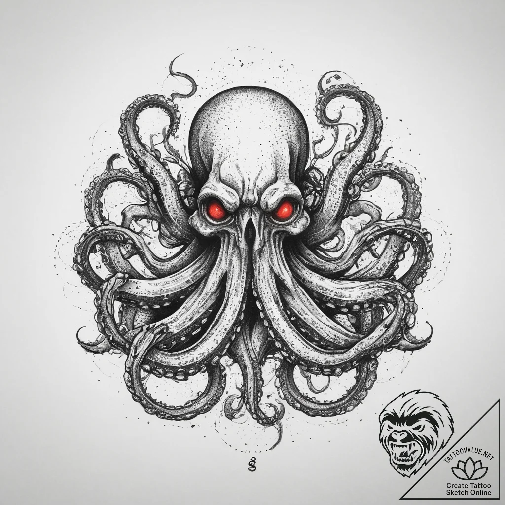 Tattoo sketch kraken tentacles, artistic tatt... - tattoo sketch (№1759471194_0, 03.10.2025 05:59) — tattoovalue.net