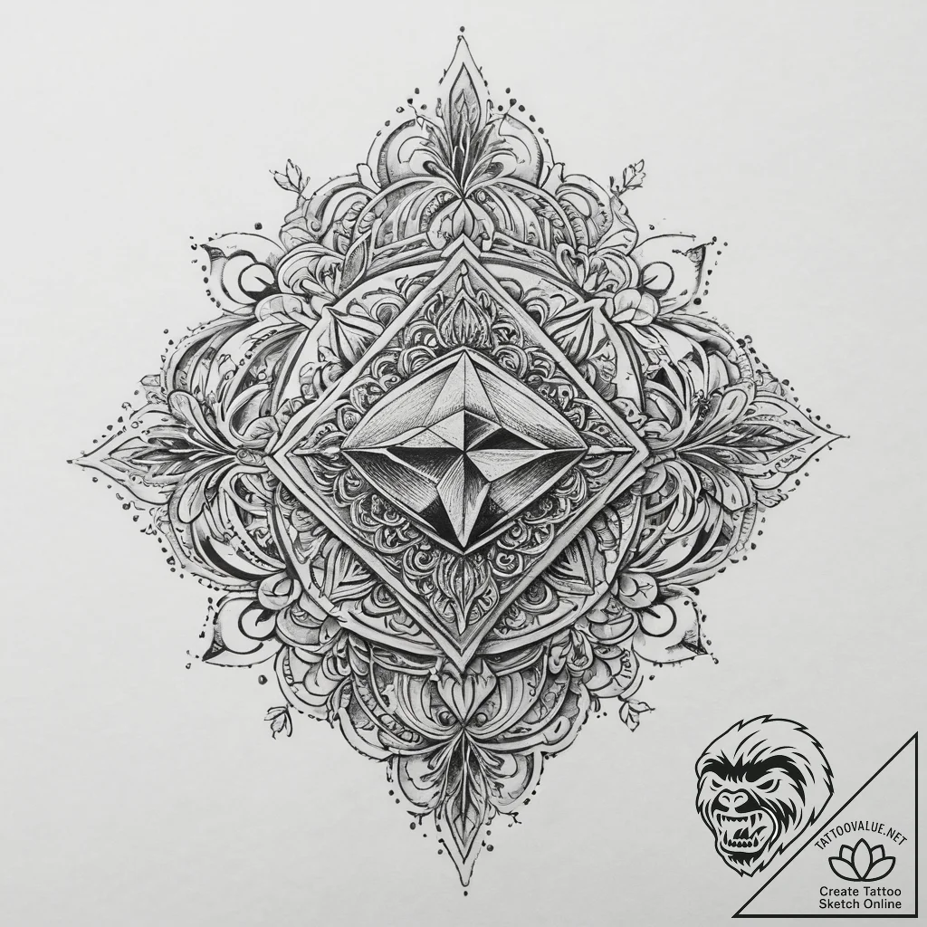 Tattoo sketch ring with a diamond, tattoo dra... - tattoo sketch (№1759471412_0, 03.10.2025 06:03) — tattoovalue.net