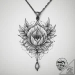 Tattoo sketch necklace with a pendant, tattoo… – tattoo sketch (№1759472941_0, 03.10.2025 06:29) — tattoovalue.net