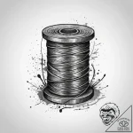 Tattoo sketch sewing a spool of thread, ink i… – tattoo sketch (№1759473159_0, 03.10.2025 06:32) — tattoovalue.net