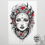 Tattoo sketch cosmic being, artistic tattoo s… – tattoo sketch (№1759474046_0, 03.10.2025 06:47) — tattoovalue.net