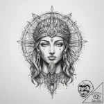 Tattoo sketch sacred messenger – tattoo sketch (№1759474264_0, 03.10.2025 06:51) — tattoovalue.net