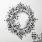 Tattoo sketch mirror, tattoo line art, on a c… – tattoo sketch (№1759475567_0, 03.10.2025 07:12) — tattoovalue.net