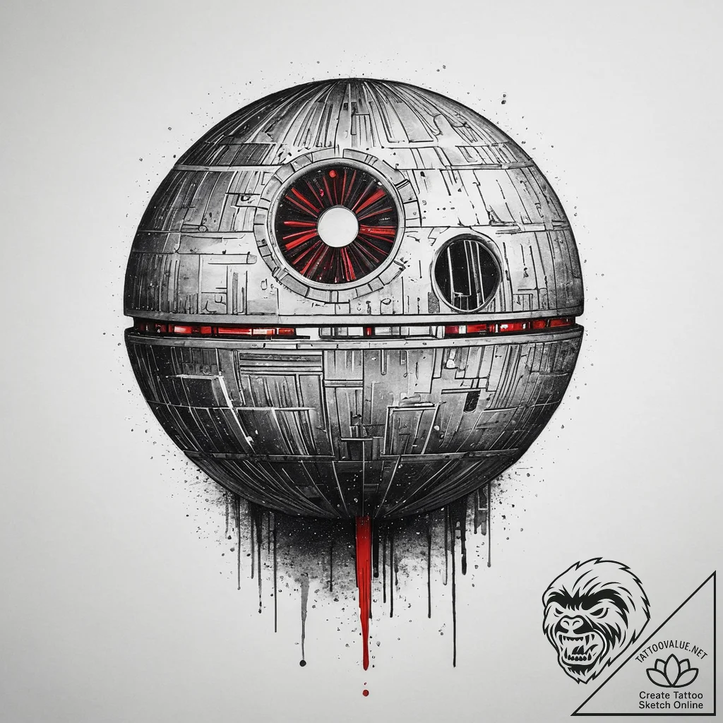 Tattoo sketch star wars death star, artistic... - tattoo sketch (№1759477338_0, 03.10.2025 07:42) — tattoovalue.net