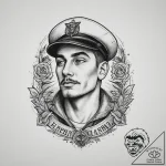 Tattoo sketch truck driver a person driving a… – tattoo sketch (№1759478214_0, 03.10.2025 07:56) — tattoovalue.net