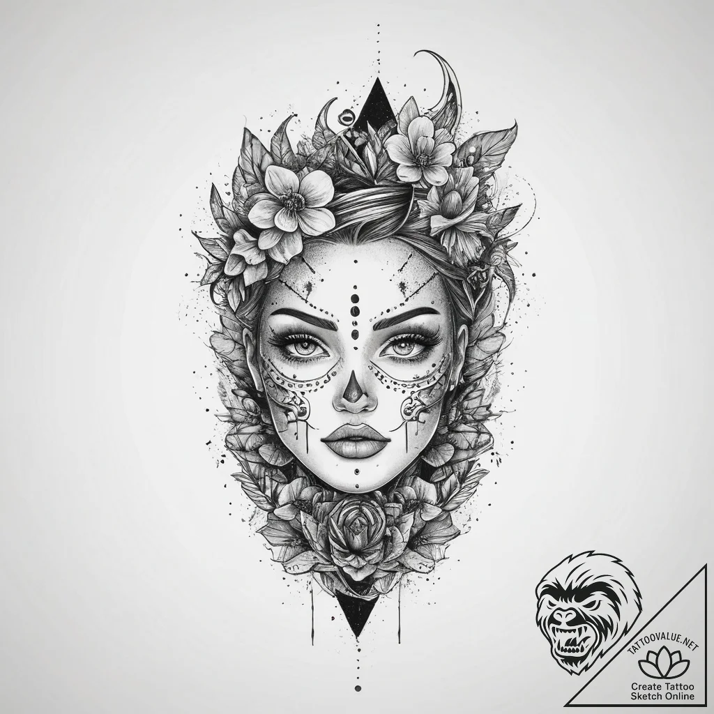 Tattoo sketch body, tattoo line art, dotwork... - tattoo sketch (№1759478661_0, 03.10.2025 08:04) — tattoovalue.net