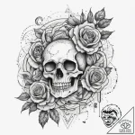 Tattoo sketch cosmic past, concept art for ta… – tattoo sketch (№1759480185_0, 03.10.2025 08:29) — tattoovalue.net