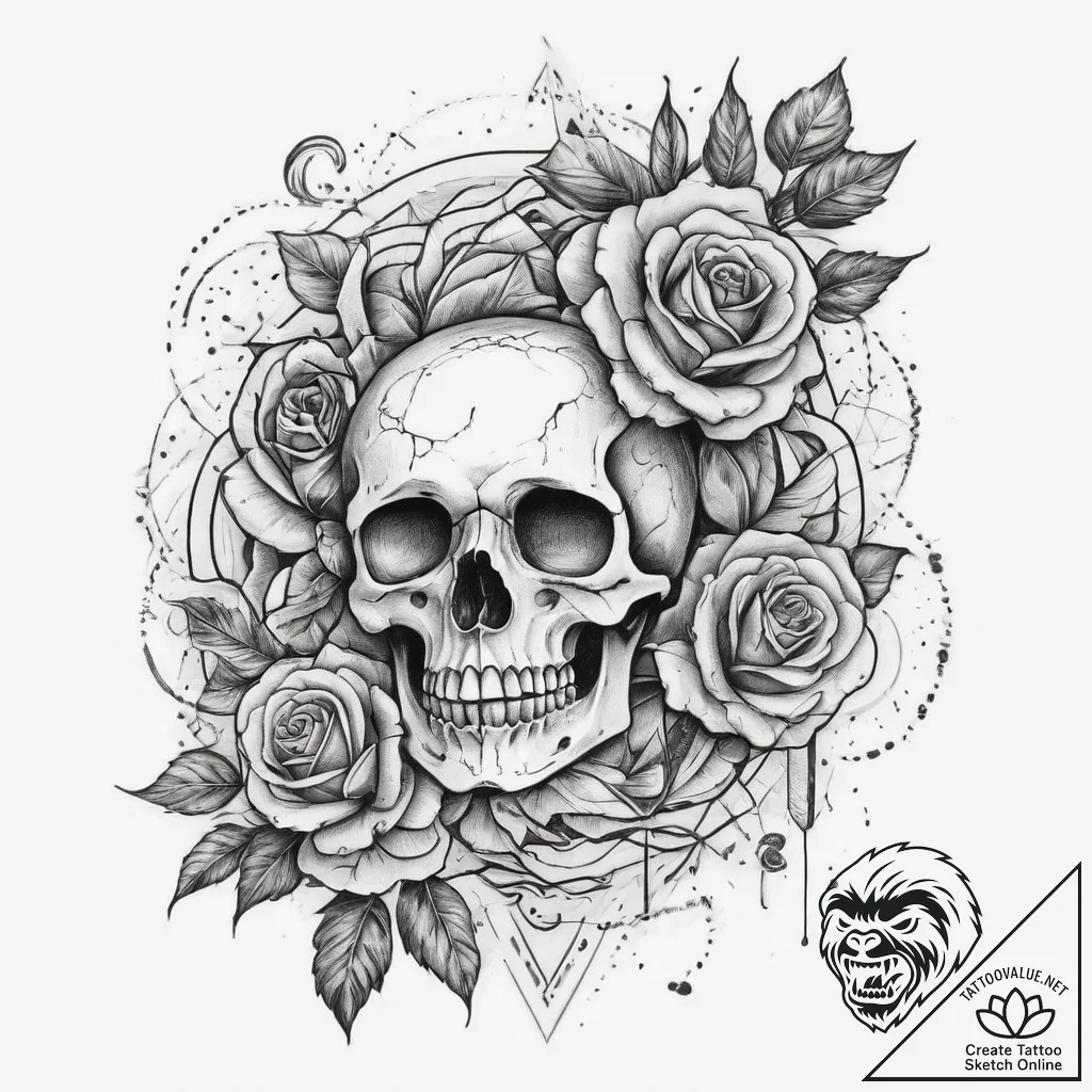 Tattoo sketch cosmic past, concept art for ta... - tattoo sketch (№1759480185_0, 03.10.2025 08:29) — tattoovalue.net