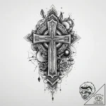 Tattoo sketch geometric location, ink illustr… – tattoo sketch (№1759480409_0, 03.10.2025 08:33) — tattoovalue.net