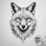 Tattoo sketch elegant fox – tattoo sketch (№1759480640_0, 03.10.2025 08:37) — tattoovalue.net
