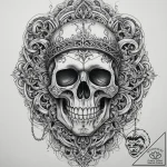 Tattoo sketch biker chain and a skull, concep… – tattoo sketch (№1759481738_0, 03.10.2025 08:55) — tattoovalue.net