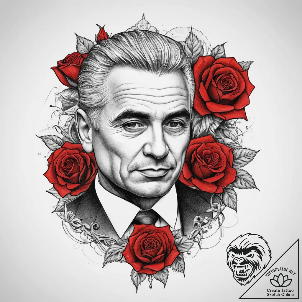 Tattoo sketch john gotti with a suit, tattoo... - tattoo sketch (№1759482613_0, 03.10.2025 09:10) — tattoovalue.net