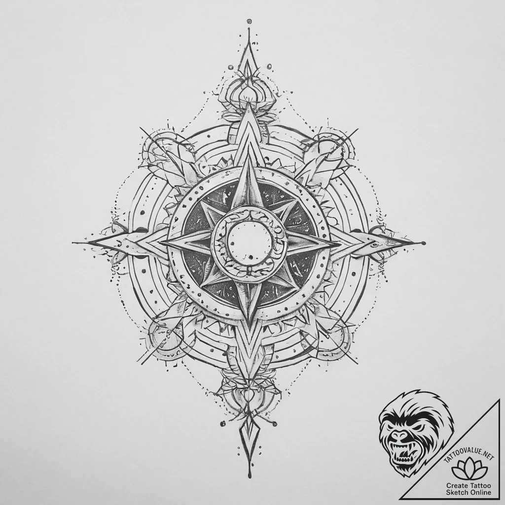 Tattoo sketch cosmic lore, tattoo sketch desi... - tattoo sketch (№1759483273_0, 03.10.2025 09:21) — tattoovalue.net