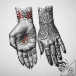 Tattoo sketch hands with a document, tattoo s… – tattoo sketch (№1759483705_0, 03.10.2025 09:28) — tattoovalue.net