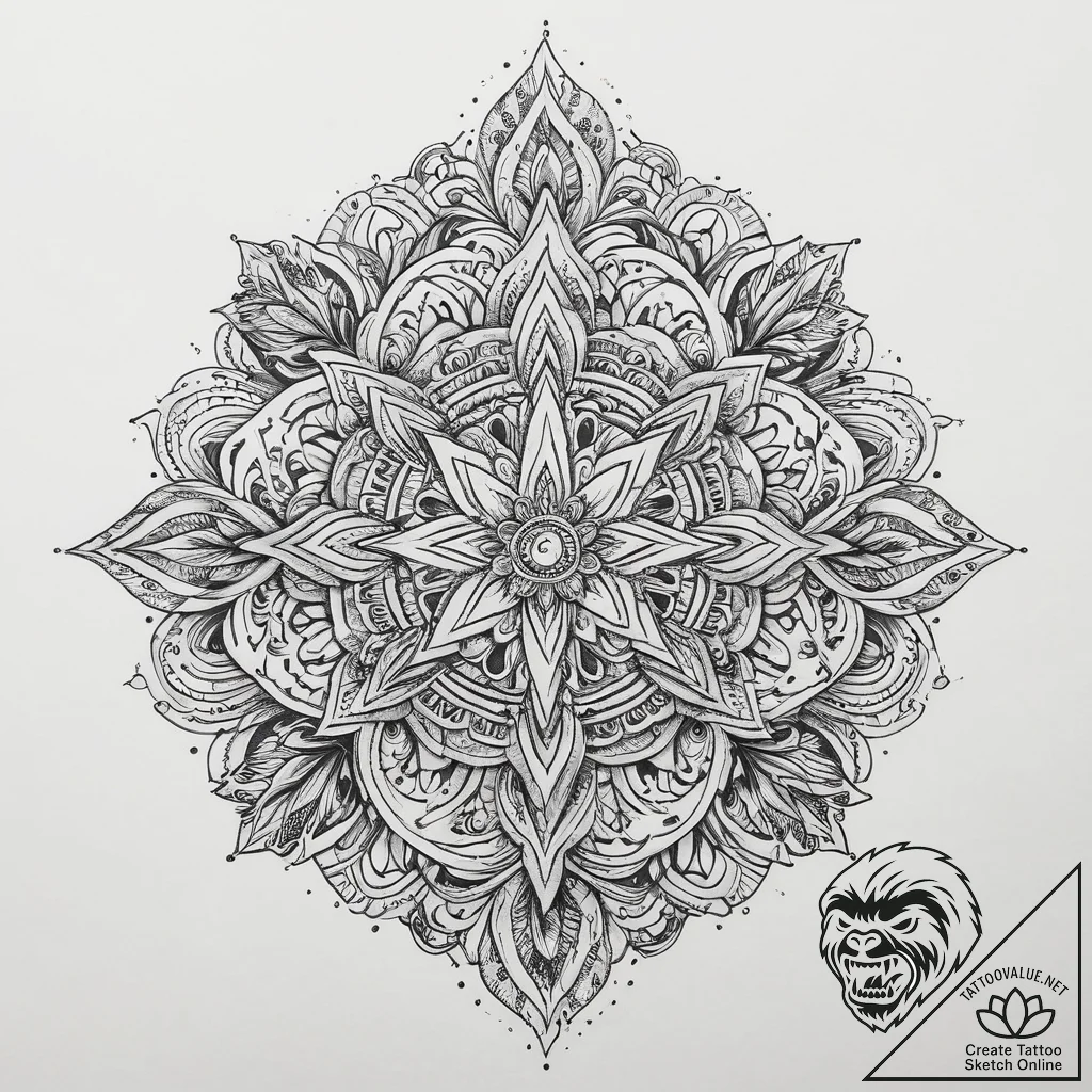 Tattoo sketch sacred mentor, tattoo flash she... - tattoo sketch (№1759485020_0, 03.10.2025 09:50) — tattoovalue.net