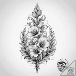 Tattoo sketch foxglove, tattoo sketch design,… – tattoo sketch (№1759486340_0, 03.10.2025 10:12) — tattoovalue.net