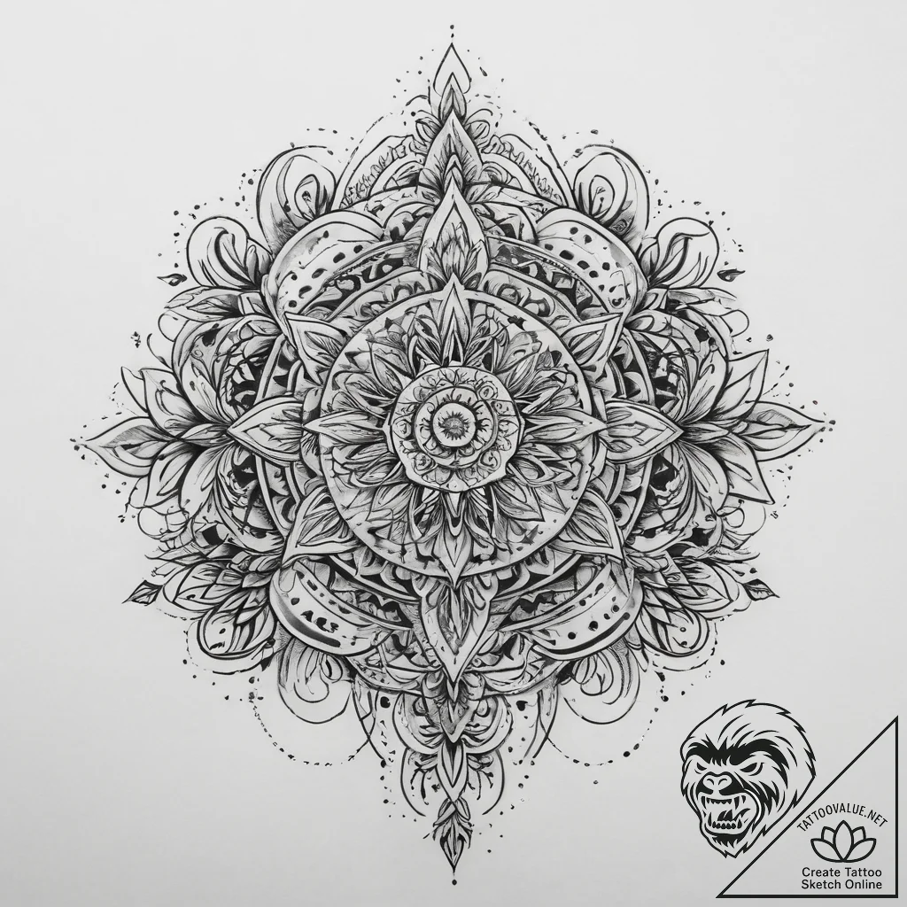 Patterns & ornaments, tattoo flash sheet desi... - tattoo sketch (№1759486772_0, 03.10.2025 10:19) — tattoovalue.net