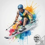 Tattoo sketch water skiing a person on skis,… – tattoo sketch (№1759486988_0, 03.10.2025 10:23) — tattoovalue.net