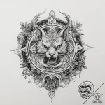 Tattoo sketch dharma wheel and eight spokes,… – tattoo sketch (№1759488302_0, 03.10.2025 10:45) — tattoovalue.net