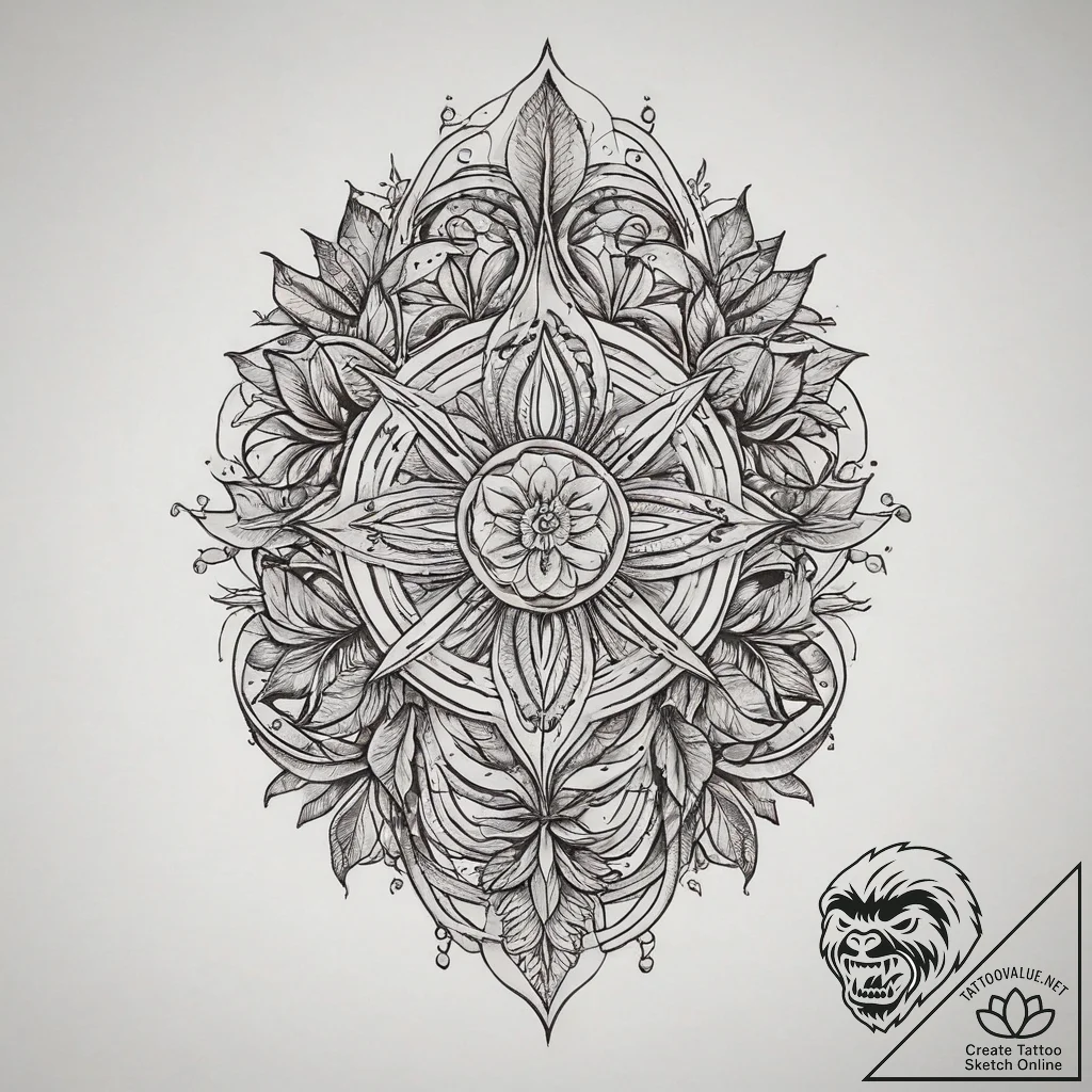 Tattoo sketch blessed seed, ink illustration... - tattoo sketch (№1759488525_0, 03.10.2025 10:48) — tattoovalue.net