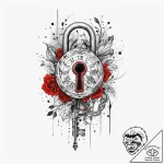 Tattoo sketch key and lock, tattoo sketch des… – tattoo sketch (№1759488746_0, 03.10.2025 10:52) — tattoovalue.net