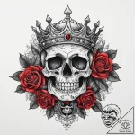 Tattoo sketch shen ring with a crown, tattoo… – tattoo sketch (№1759489622_0, 03.10.2025 11:07) — tattoovalue.net
