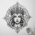 Tattoo sketch blessed realm – tattoo sketch (№1759490283_0, 03.10.2025 11:18) — tattoovalue.net