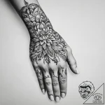 Tattoo sketch hands with a brush, concept art… – tattoo sketch (№1759494204_0, 03.10.2025 12:23) — tattoovalue.net