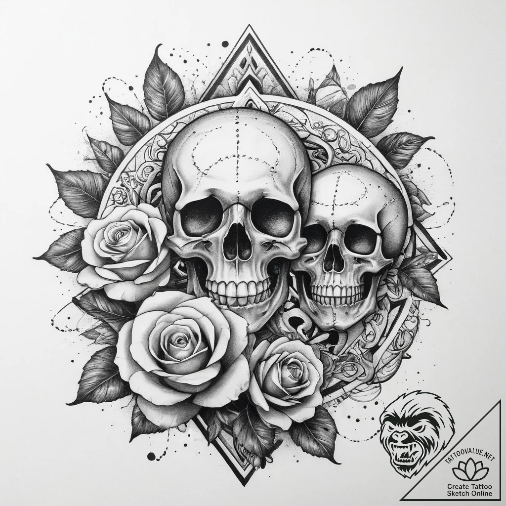 Tattoo sketch cosmic spring, tattoo sketch de... - tattoo sketch (№1759495068_0, 03.10.2025 12:37) — tattoovalue.net