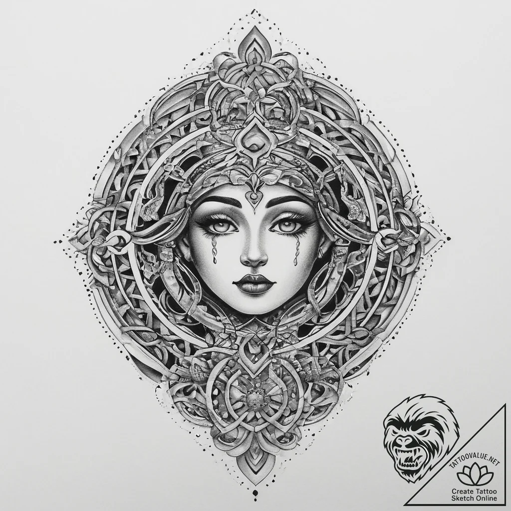 Tattoo sketch labyrinth, artistic tattoo sket... - tattoo sketch (№1759496592_0, 03.10.2025 13:03) — tattoovalue.net