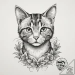 Tattoo sketch playful kitten, tattoo line art… – tattoo sketch (№1759496809_0, 03.10.2025 13:06) — tattoovalue.net