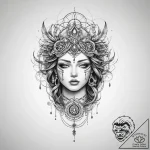 Tattoo sketch spirit – tattoo sketch (№1759497025_0, 03.10.2025 13:10) — tattoovalue.net
