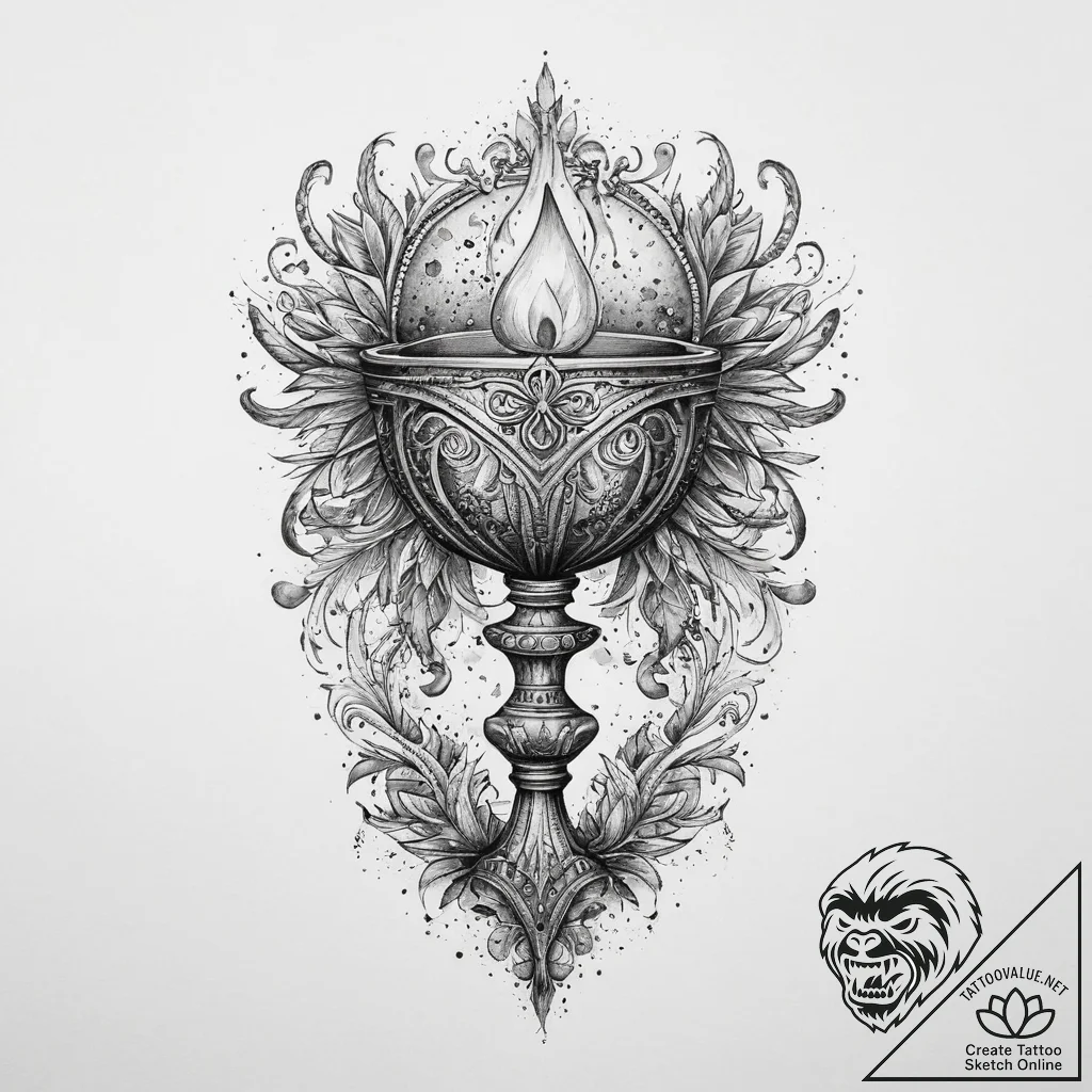 Tattoo sketch chalice pagan, tattoo flash she... - tattoo sketch (№1759497902_0, 03.10.2025 13:25) — tattoovalue.net