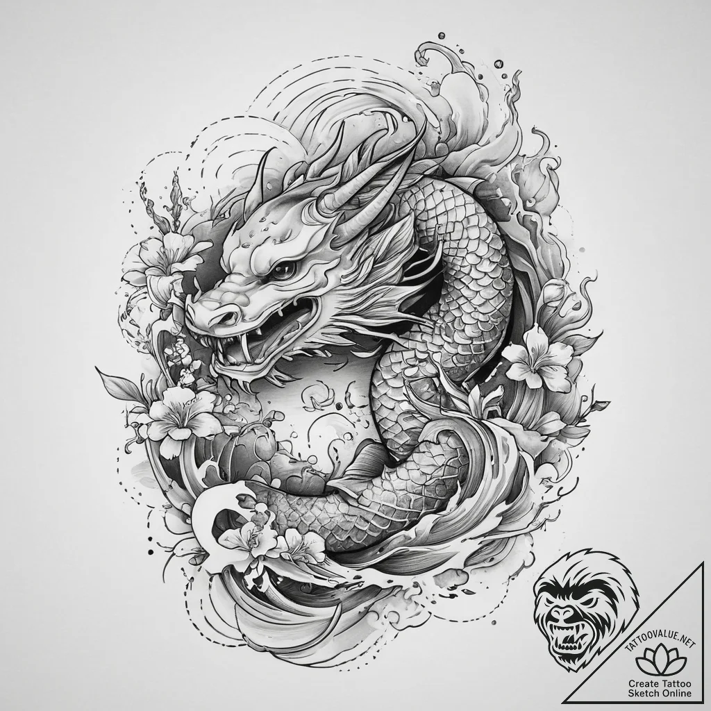Tattoo sketch divine existence, concept art f... - tattoo sketch (№1759499442_0, 03.10.2025 13:50) — tattoovalue.net