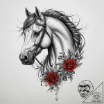 Tattoo sketch spirit horse, tattoo flash shee… – tattoo sketch (№1759500530_0, 03.10.2025 14:08) — tattoovalue.net