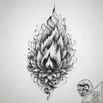 Tattoo sketch fire, concept art for tattoo, b… – tattoo sketch (№1759501405_0, 03.10.2025 14:23) — tattoovalue.net