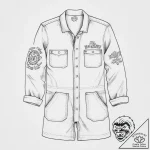 Tattoo sketch coveralls with a quote – tattoo sketch (№1759502302_0, 03.10.2025 14:38) — tattoovalue.net