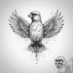 Tattoo sketch finch, tattoo sketch design, bo… – tattoo sketch (№1759503817_0, 03.10.2025 15:03) — tattoovalue.net