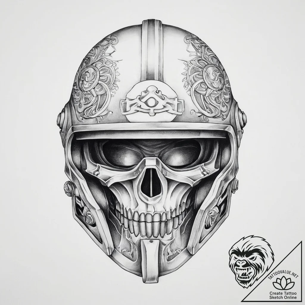 Tattoo sketch шлем - tattoo sketch (№1759504034_0, 03.10.2025 15:07) — tattoovalue.net
