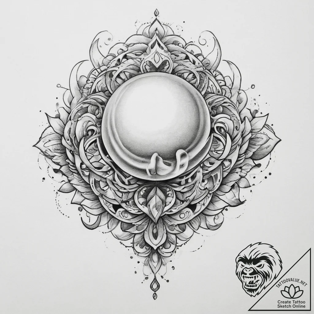 Tattoo sketch pearl tattoo - tattoo sketch (№1759504474_0, 03.10.2025 15:14) — tattoovalue.net
