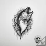 Tattoo sketch puns a bass that says “i’m a ba… – tattoo sketch (№1759506427_0, 03.10.2025 15:47) — tattoovalue.net