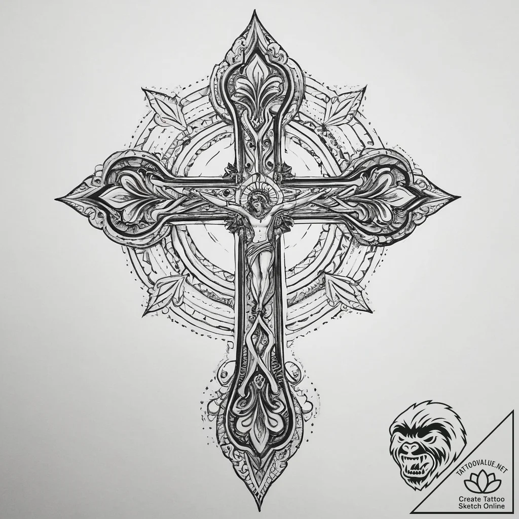 Tattoo sketch spiritual courage, tattoo drawi... - tattoo sketch (№1759506643_0, 03.10.2025 15:50) — tattoovalue.net