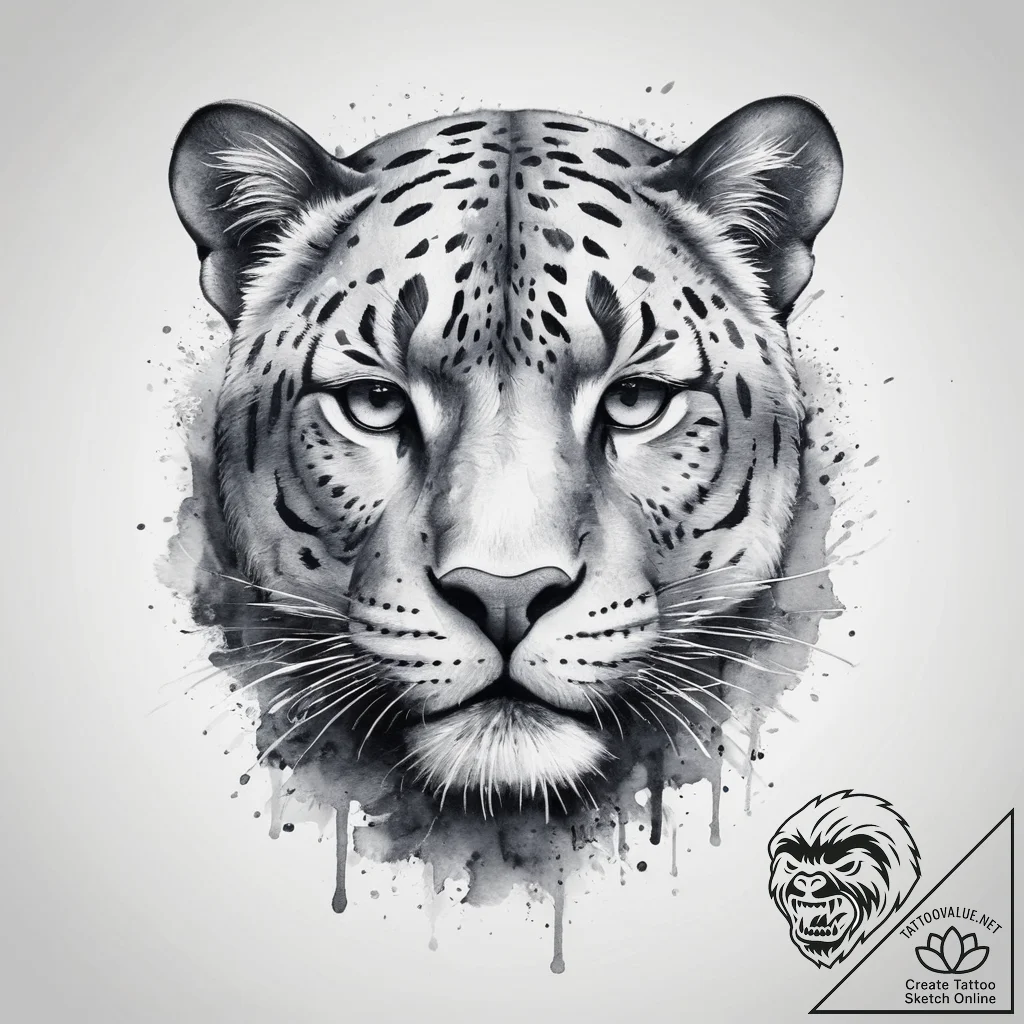 Tattoo sketch panther shadow, tattoo flash sh... - tattoo sketch (№1759508394_0, 03.10.2025 16:19) — tattoovalue.net